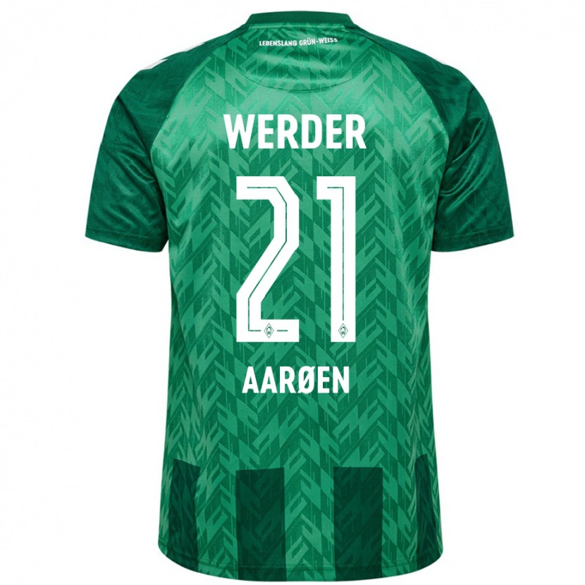 Danxen Mujer Camiseta Isak Hansen-Aarøen #21 Verde 1ª Equipación 2024/25 La Camisa México