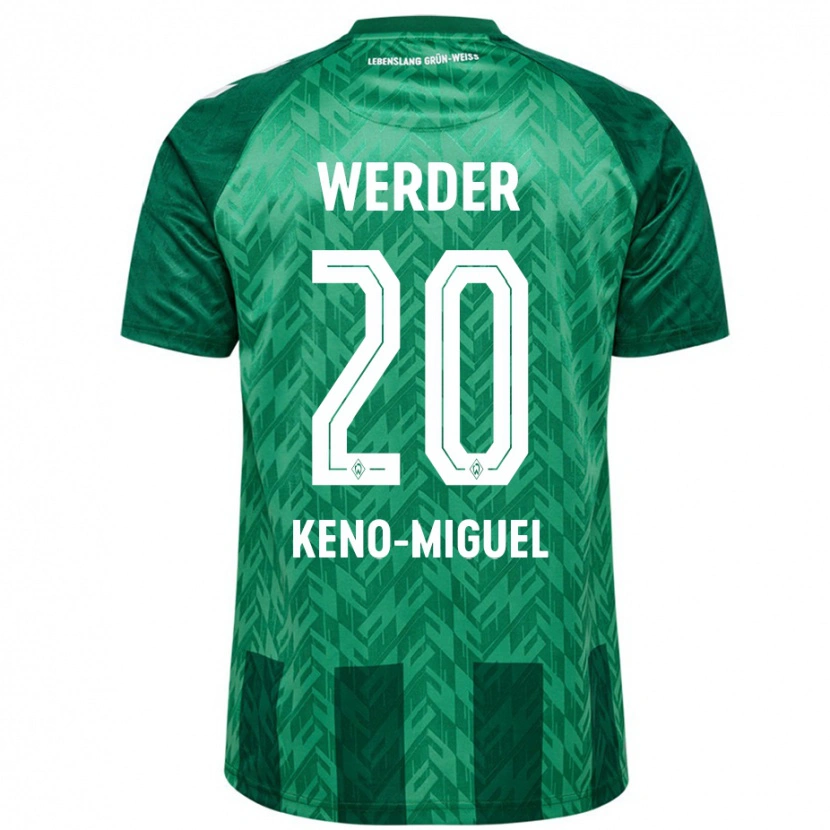 Danxen Mujer Camiseta Keno-Miguel Meyer #20 Verde 1ª Equipación 2024/25 La Camisa México