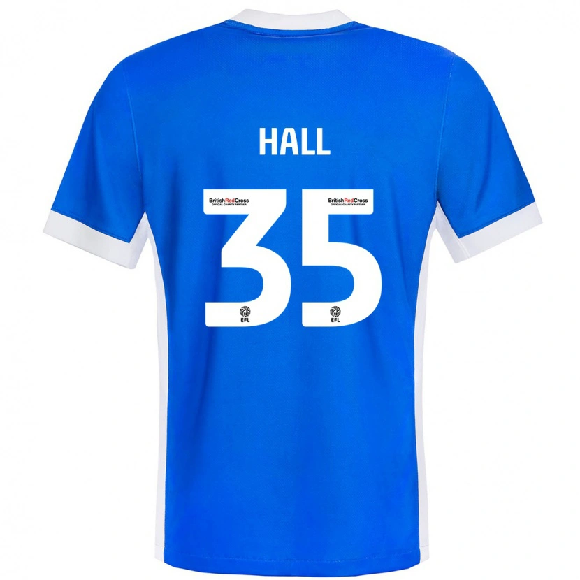 Danxen Mujer Camiseta George Hall #35 Azul Blanco 1ª Equipación 2024/25 La Camisa México