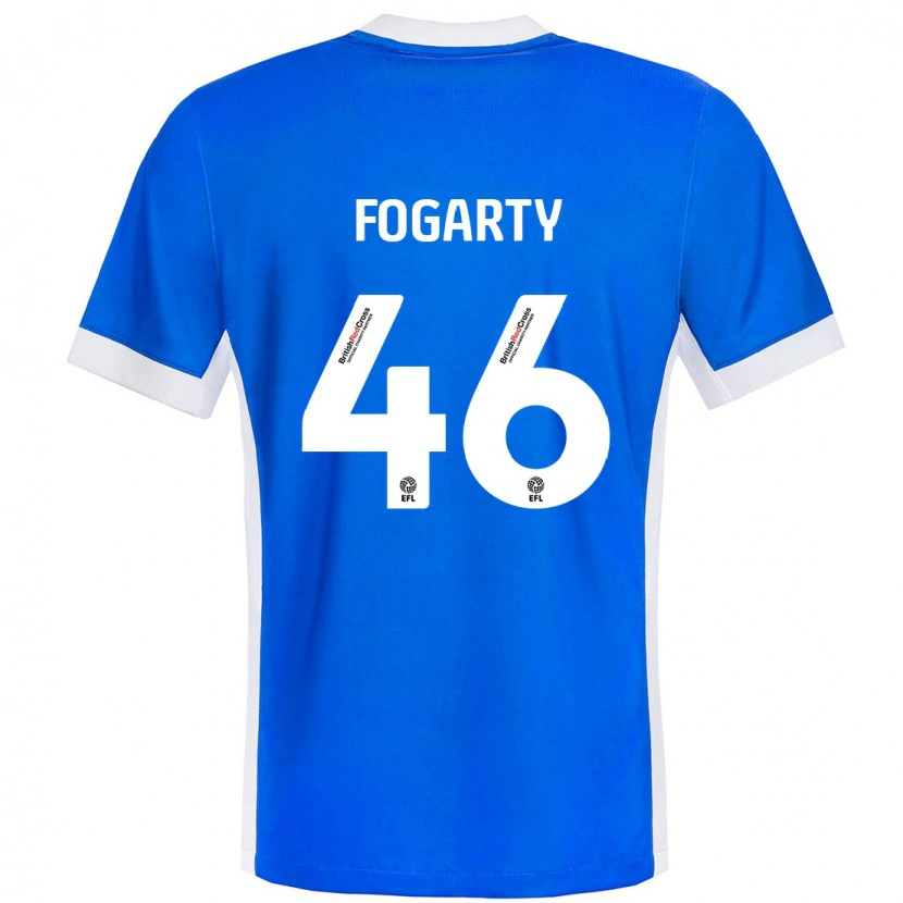 Danxen Mujer Camiseta Tom Fogarty #46 Azul Blanco 1ª Equipación 2024/25 La Camisa México