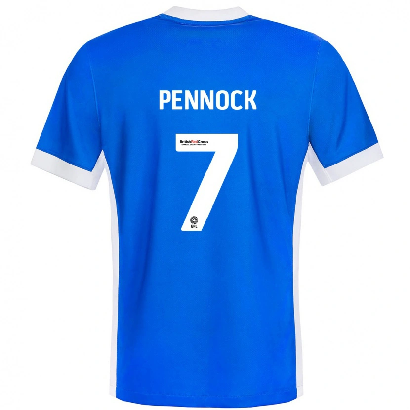 Danxen Mujer Camiseta Jade Pennock #7 Azul Blanco 1ª Equipación 2024/25 La Camisa México
