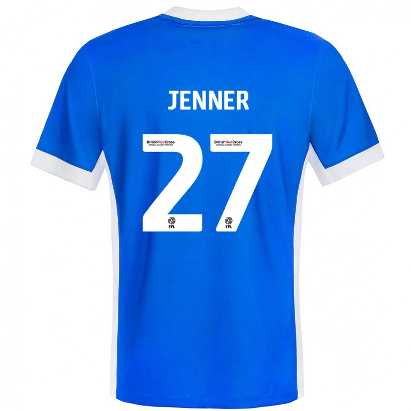 Danxen Mujer Camiseta Abbi Jenner #27 Azul Blanco 1ª Equipación 2024/25 La Camisa México