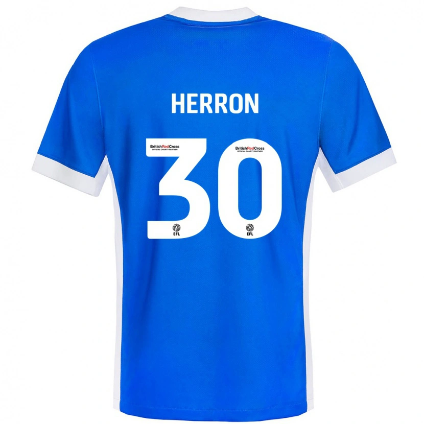 Danxen Mujer Camiseta Neve Herron #30 Azul Blanco 1ª Equipación 2024/25 La Camisa México