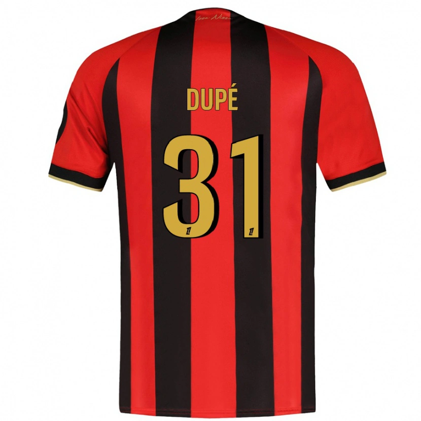 Danxen Mujer Camiseta Maxime Dupé #31 Rojo Negro 1ª Equipación 2024/25 La Camisa México