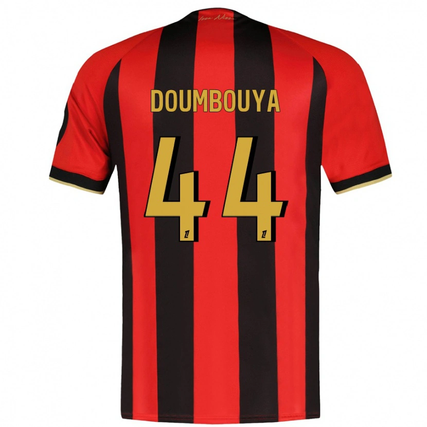 Danxen Mujer Camiseta Amidou Doumbouya #44 Rojo Negro 1ª Equipación 2024/25 La Camisa México