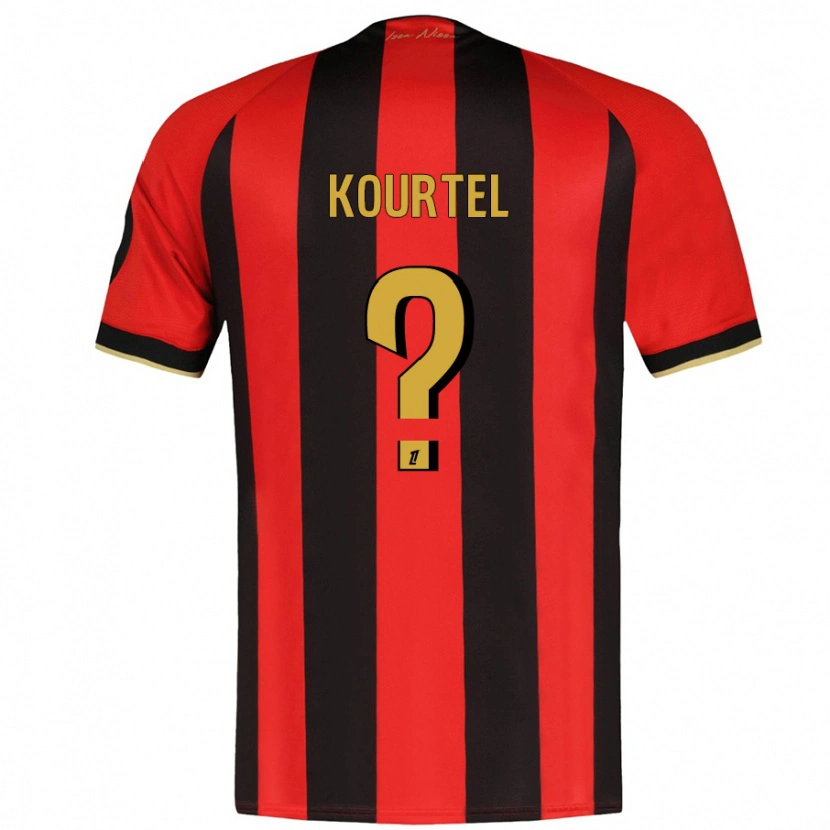 Danxen Mujer Camiseta Kaïs Kourtel #0 Rojo Negro 1ª Equipación 2024/25 La Camisa México
