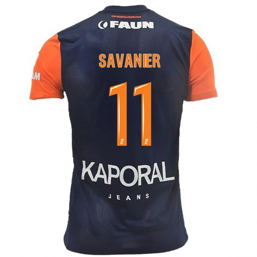 Danxen Mujer Camiseta Téji Savanier #11 Azul Marino Naranja 1ª Equipación 2024/25 La Camisa México