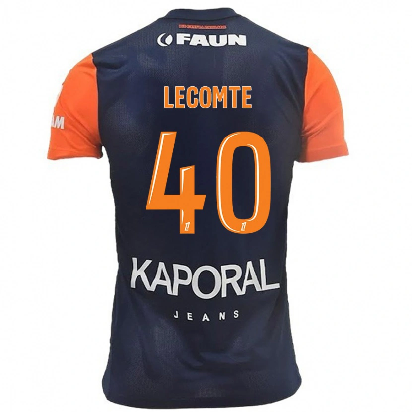 Danxen Mujer Camiseta Benjamin Lecomte #40 Azul Marino Naranja 1ª Equipación 2024/25 La Camisa México
