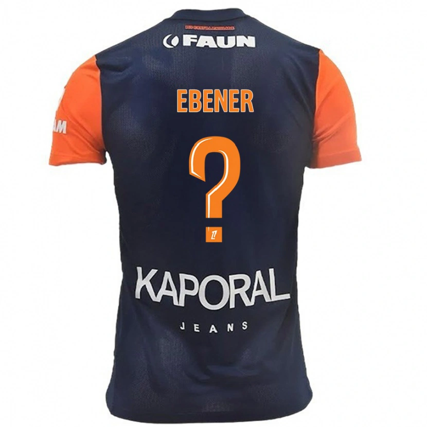 Danxen Mujer Camiseta Alexandre Ebener #0 Azul Marino Naranja 1ª Equipación 2024/25 La Camisa México