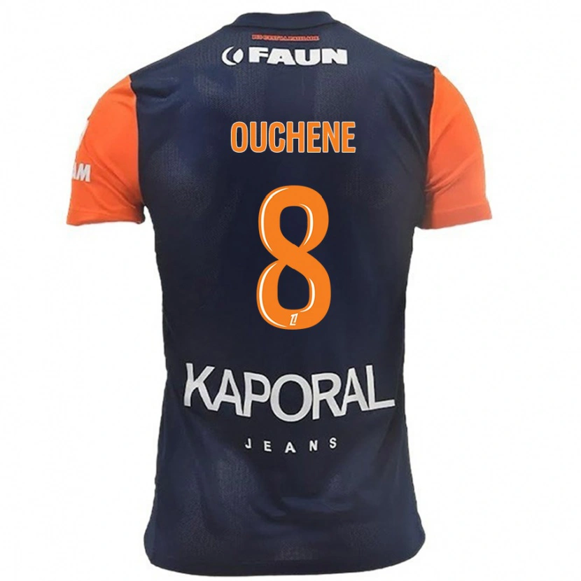 Danxen Mujer Camiseta Sonia Ouchène #8 Azul Marino Naranja 1ª Equipación 2024/25 La Camisa México