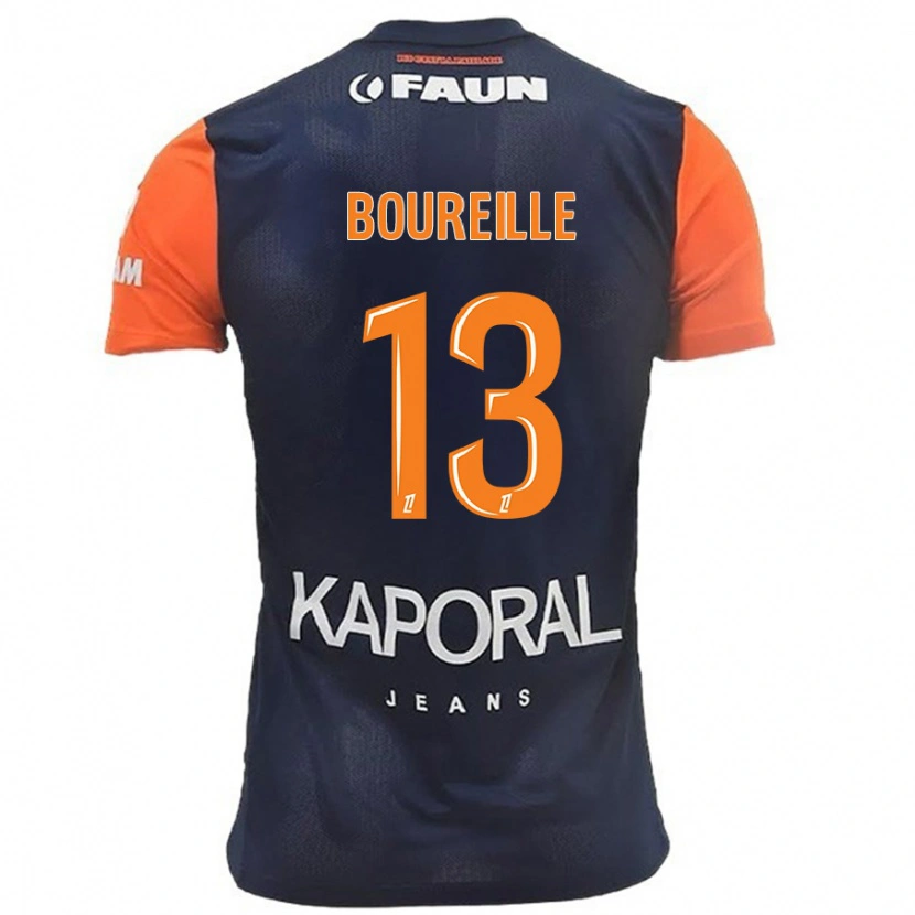 Danxen Mujer Camiseta Celeste Boureille #13 Azul Marino Naranja 1ª Equipación 2024/25 La Camisa México