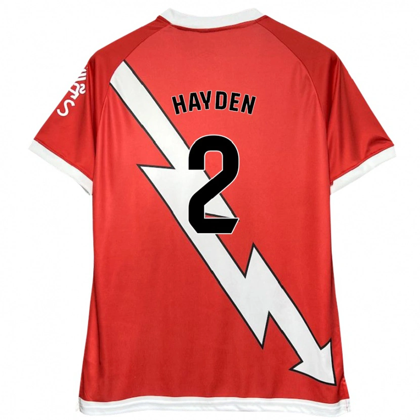 Danxen Mujer Camiseta Danielle Hayden #2 Blanco Rojo 1ª Equipación 2024/25 La Camisa México