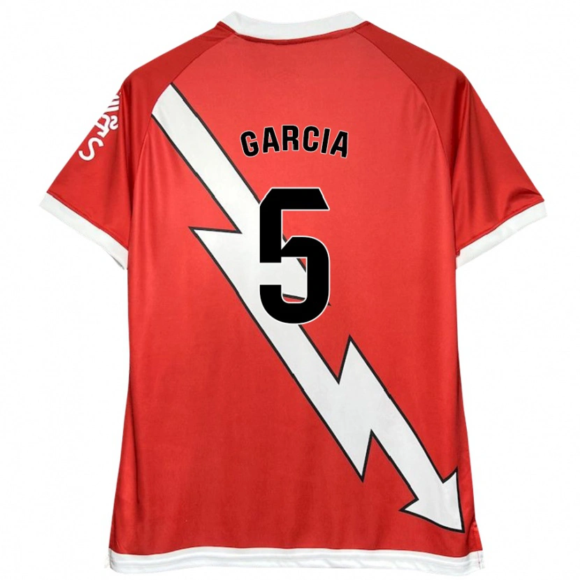 Danxen Mujer Camiseta Miguel García #5 Blanco Rojo 1ª Equipación 2024/25 La Camisa México