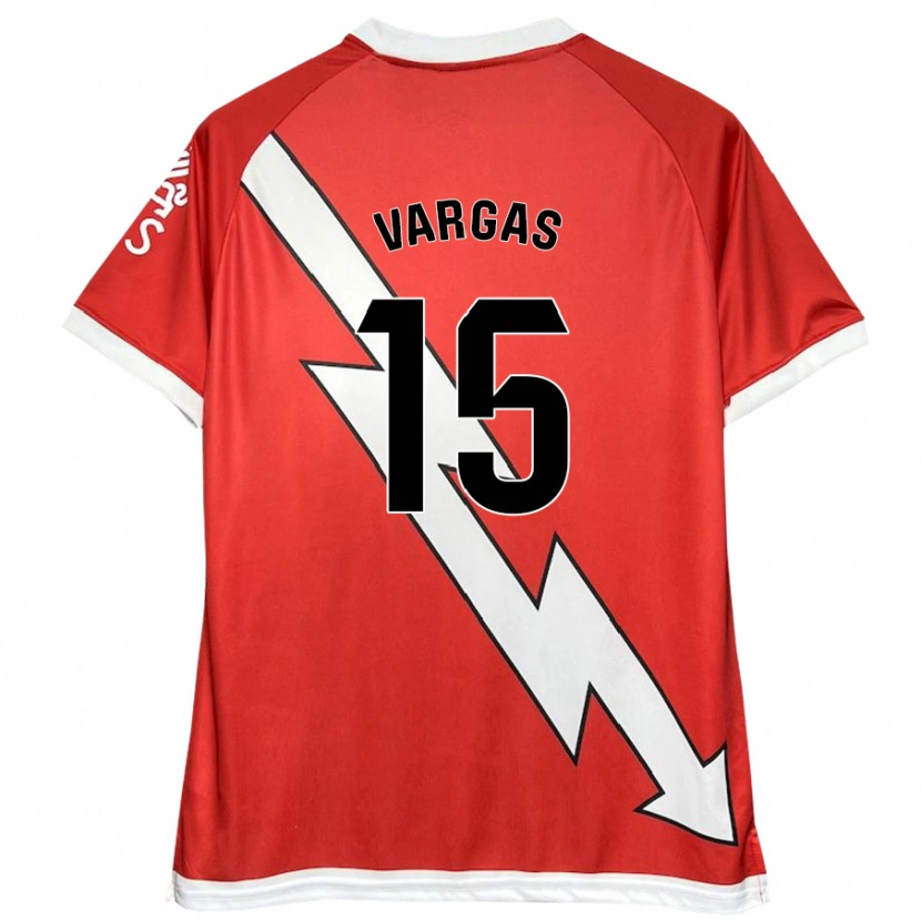 Danxen Mujer Camiseta Rosario Vargas Sarasqueta #15 Blanco Rojo 1ª Equipación 2024/25 La Camisa México