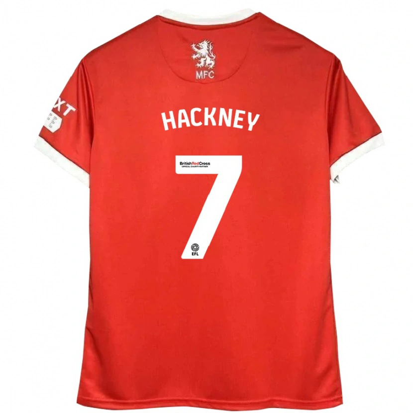 Danxen Mujer Camiseta Hayden Hackney #7 Rojo Blanco 1ª Equipación 2024/25 La Camisa México