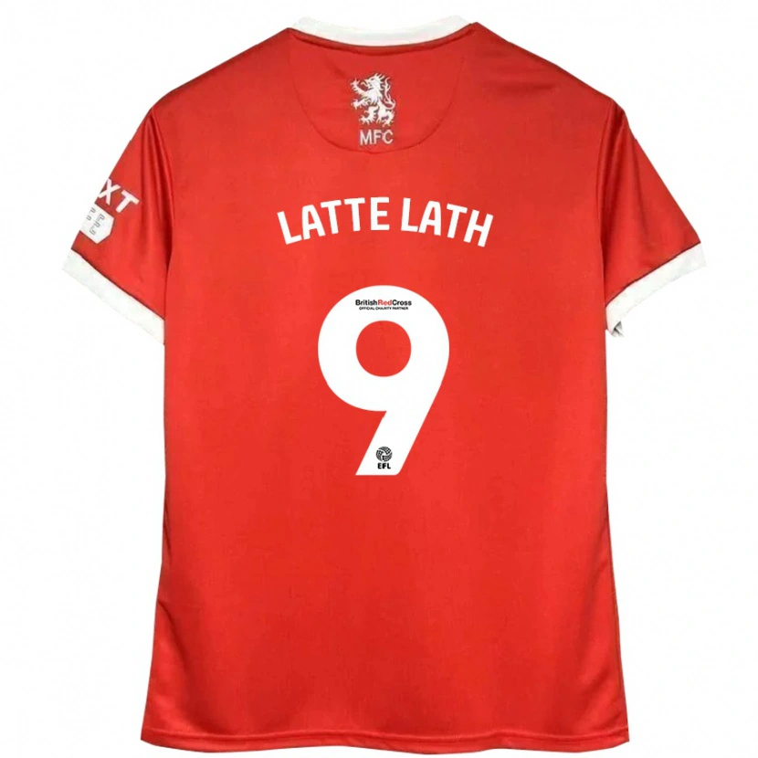 Danxen Mujer Camiseta Emmanuel Latte Lath #9 Rojo Blanco 1ª Equipación 2024/25 La Camisa México