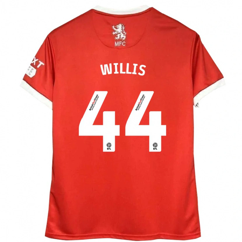 Danxen Mujer Camiseta Pharrell Willis #44 Rojo Blanco 1ª Equipación 2024/25 La Camisa México