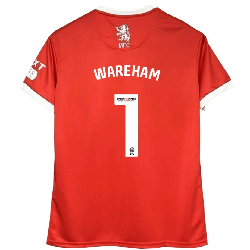 Danxen Mujer Camiseta Laura Wareham #1 Rojo Blanco 1ª Equipación 2024/25 La Camisa México