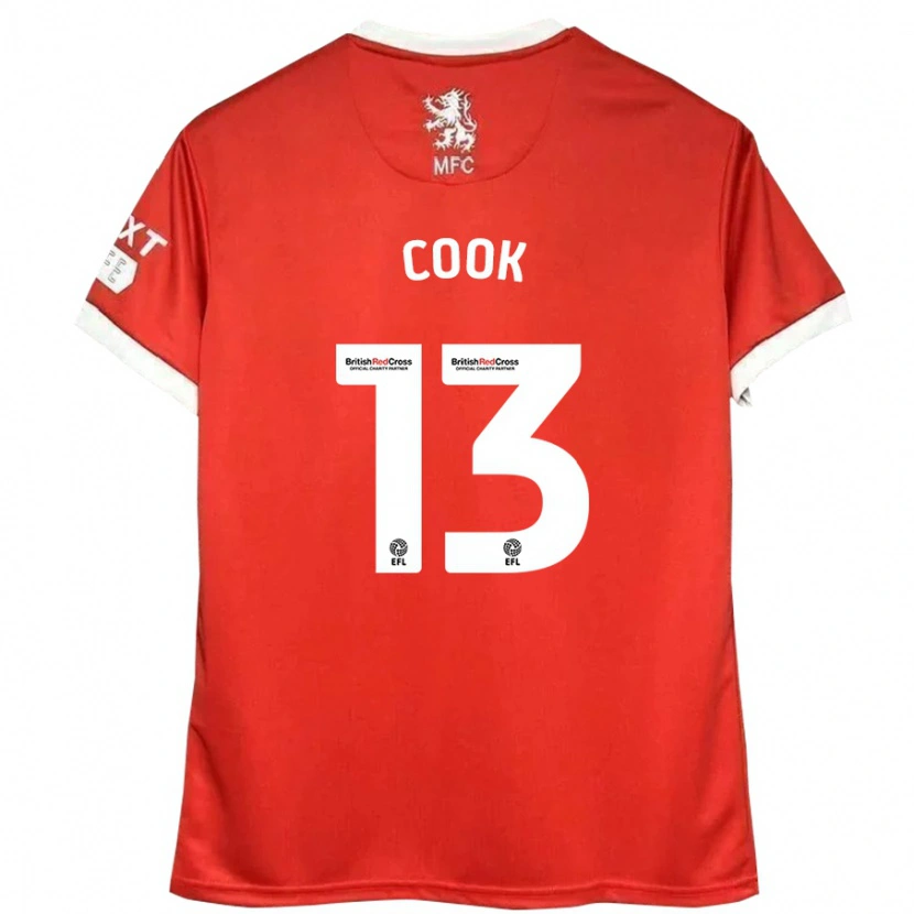 Danxen Mujer Camiseta Ruby Cook #13 Rojo Blanco 1ª Equipación 2024/25 La Camisa México