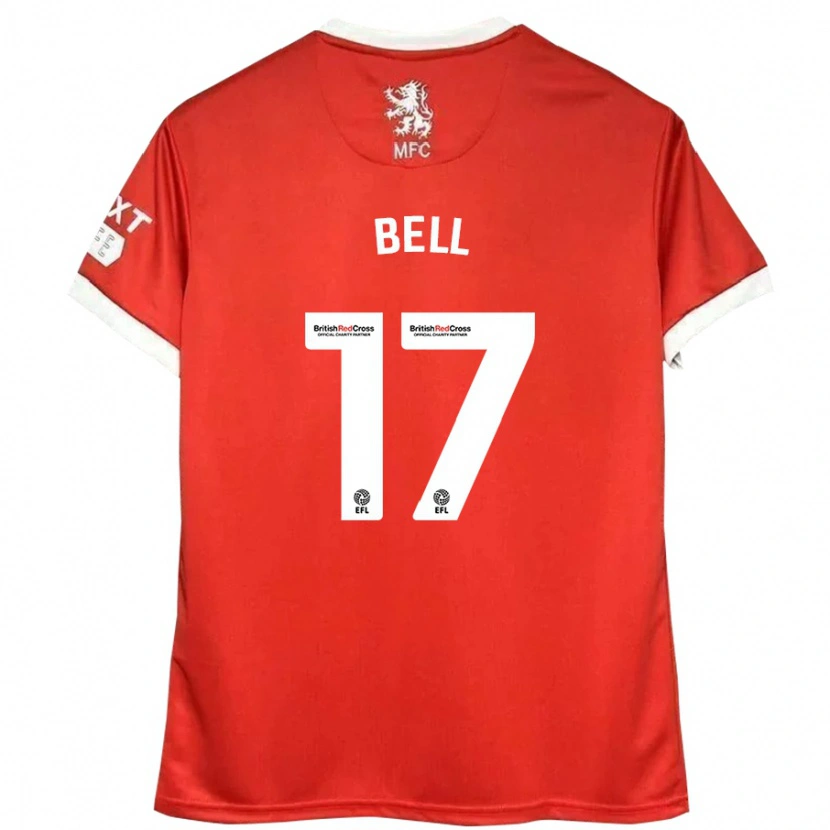 Danxen Mujer Camiseta Millie Bell #17 Rojo Blanco 1ª Equipación 2024/25 La Camisa México
