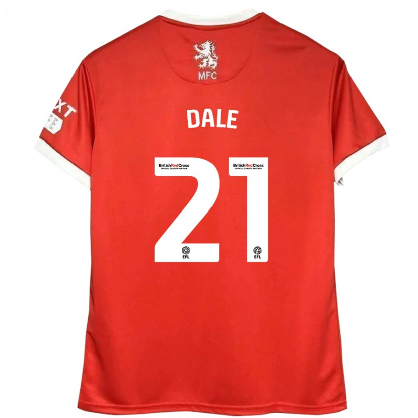 Danxen Mujer Camiseta Faye Dale #21 Rojo Blanco 1ª Equipación 2024/25 La Camisa México