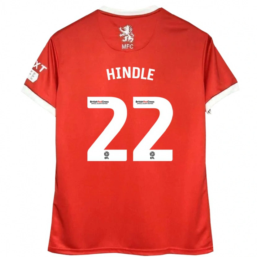 Danxen Mujer Camiseta Rachel Hindle #22 Rojo Blanco 1ª Equipación 2024/25 La Camisa México