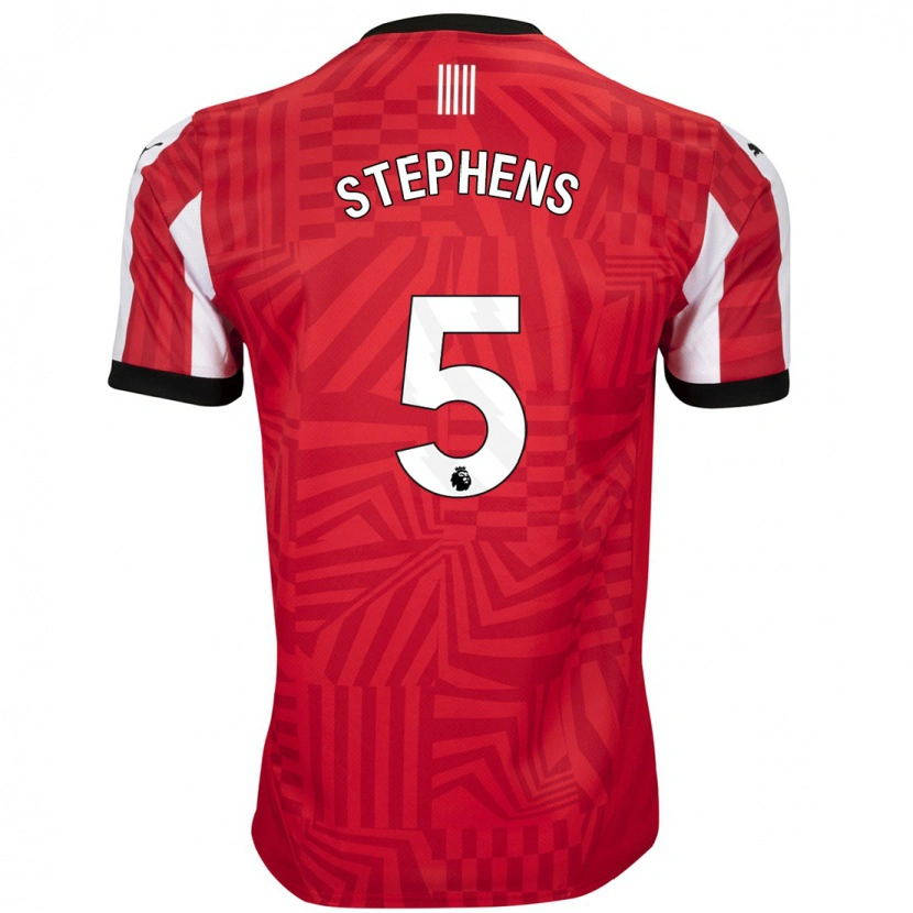 Danxen Mujer Camiseta Jack Stephens #5 Rojo Blanco 1ª Equipación 2024/25 La Camisa México