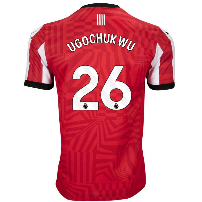 Danxen Mujer Camiseta Lesley Ugochukwu #26 Rojo Blanco 1ª Equipación 2024/25 La Camisa México