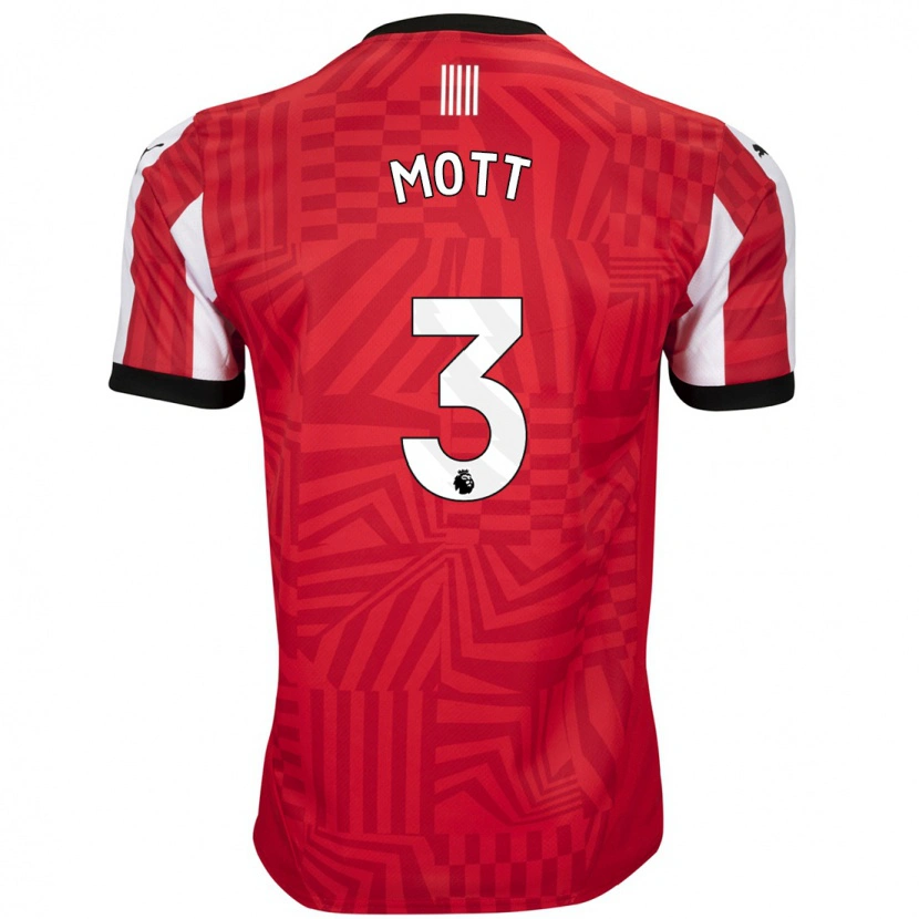 Danxen Mujer Camiseta Milly Mott #3 Rojo Blanco 1ª Equipación 2024/25 La Camisa México