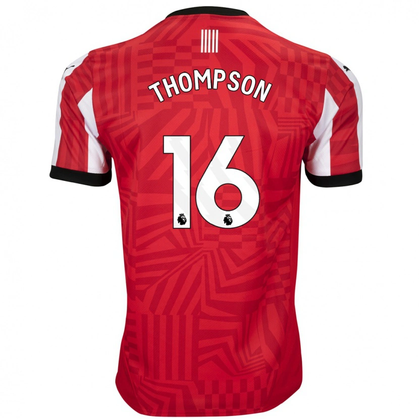 Danxen Mujer Camiseta Emma Thompson #16 Rojo Blanco 1ª Equipación 2024/25 La Camisa México