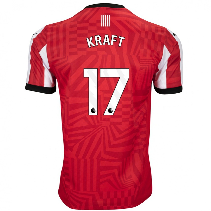 Danxen Mujer Camiseta Emily Kraft #17 Rojo Blanco 1ª Equipación 2024/25 La Camisa México