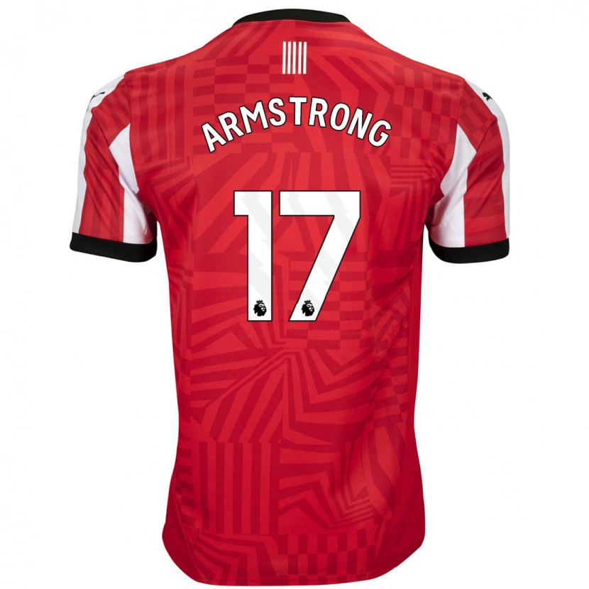 Danxen Mujer Camiseta Stuart Armstrong #17 Rojo Blanco 1ª Equipación 2024/25 La Camisa México