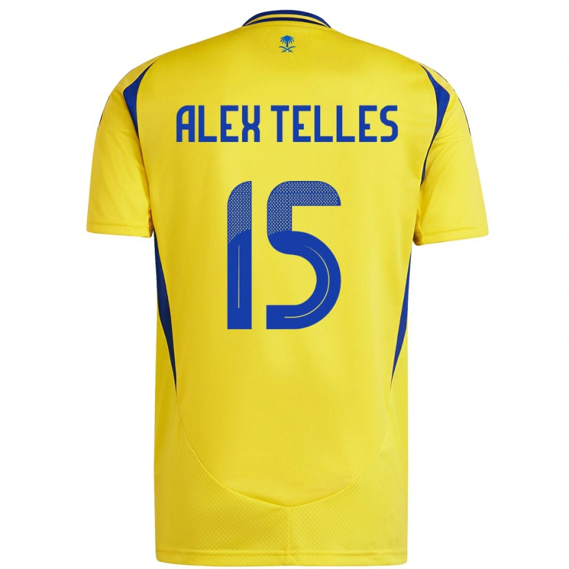 Danxen Mujer Camiseta Alex Telles #15 Amarillo Azul 1ª Equipación 2024/25 La Camisa México