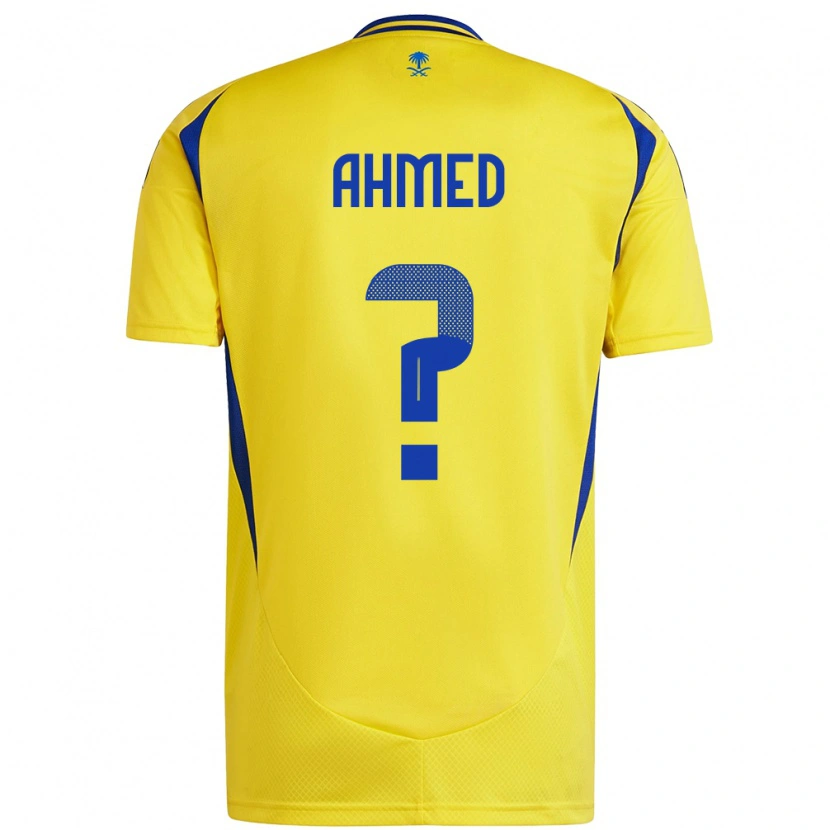 Danxen Mujer Camiseta Al Anood Ahmed #0 Amarillo Azul 1ª Equipación 2024/25 La Camisa México