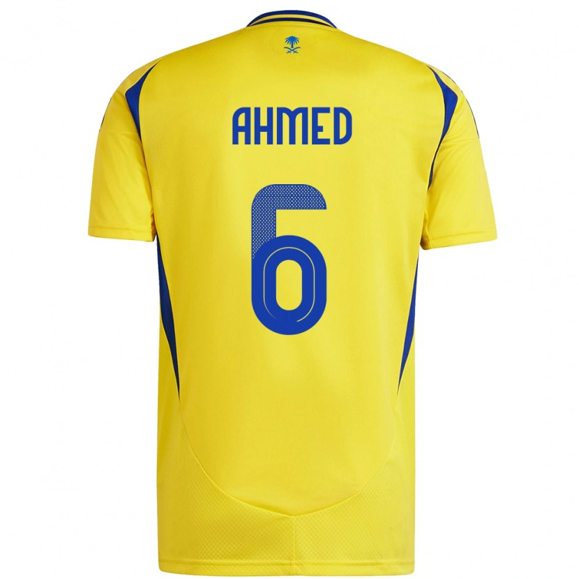 Danxen Mujer Camiseta Aseel Ahmed #6 Amarillo Azul 1ª Equipación 2024/25 La Camisa México