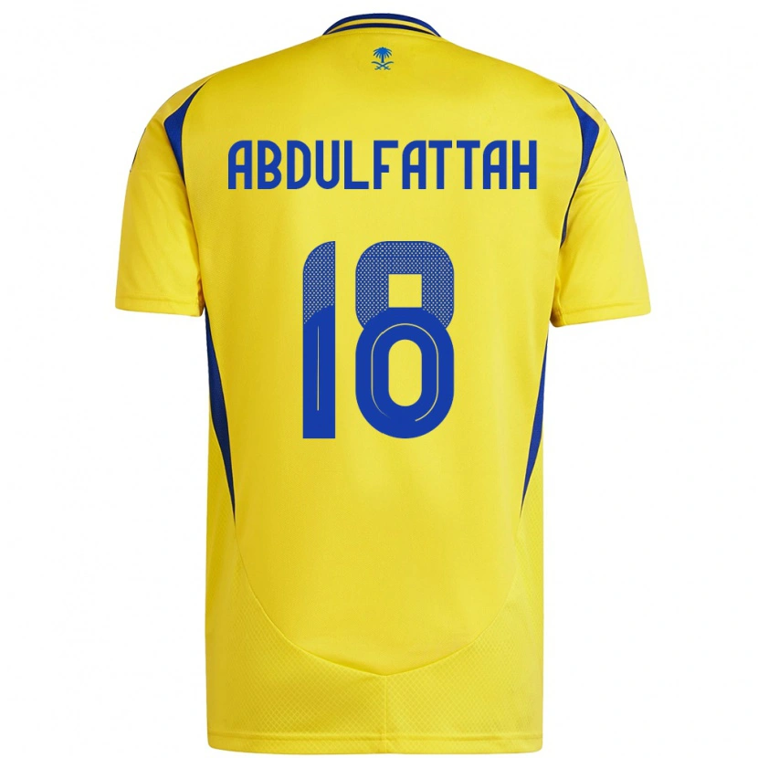 Danxen Mujer Camiseta Abdulfattah Adam #18 Amarillo Azul 1ª Equipación 2024/25 La Camisa México