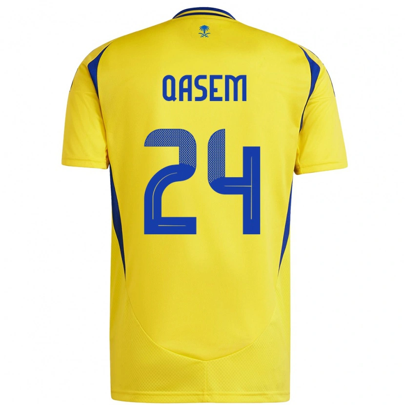 Danxen Mujer Camiseta Mohammed Qasem #24 Amarillo Azul 1ª Equipación 2024/25 La Camisa México