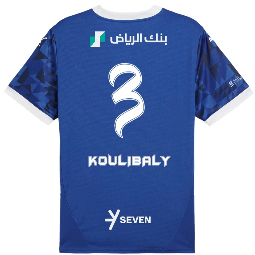 Danxen Mujer Camiseta Kalidou Koulibaly #3 Azul Oscuro Blanco 1ª Equipación 2024/25 La Camisa México