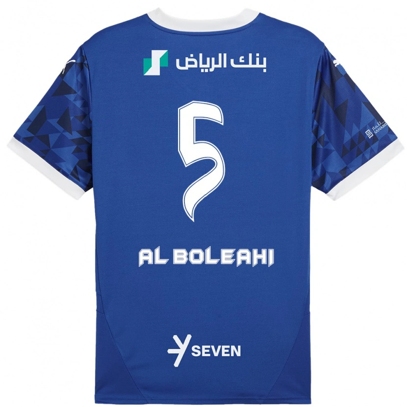 Danxen Mujer Camiseta Ali Al-Bulayhi #5 Azul Oscuro Blanco 1ª Equipación 2024/25 La Camisa México