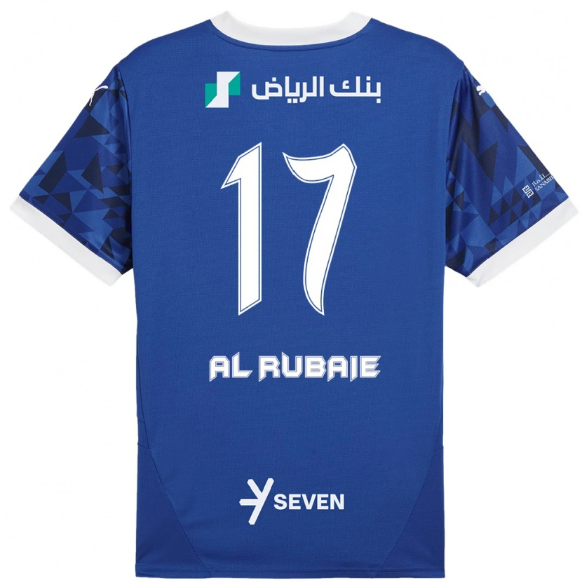 Danxen Mujer Camiseta Mohammed Al-Rubaie #17 Azul Oscuro Blanco 1ª Equipación 2024/25 La Camisa México