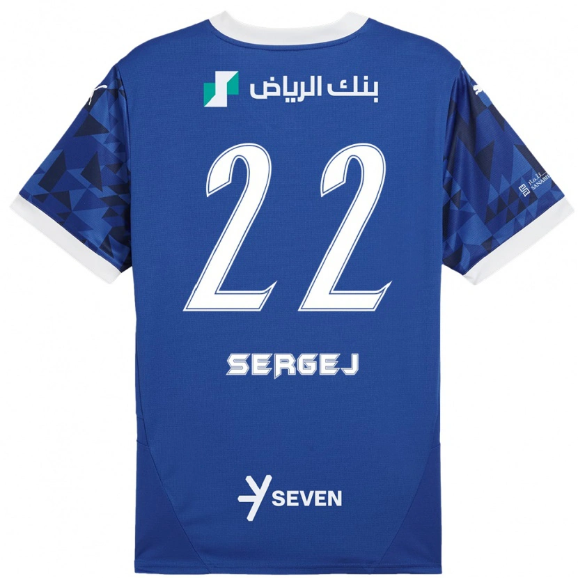 Danxen Mujer Camiseta Sergej Milinković-Savić #22 Azul Oscuro Blanco 1ª Equipación 2024/25 La Camisa México