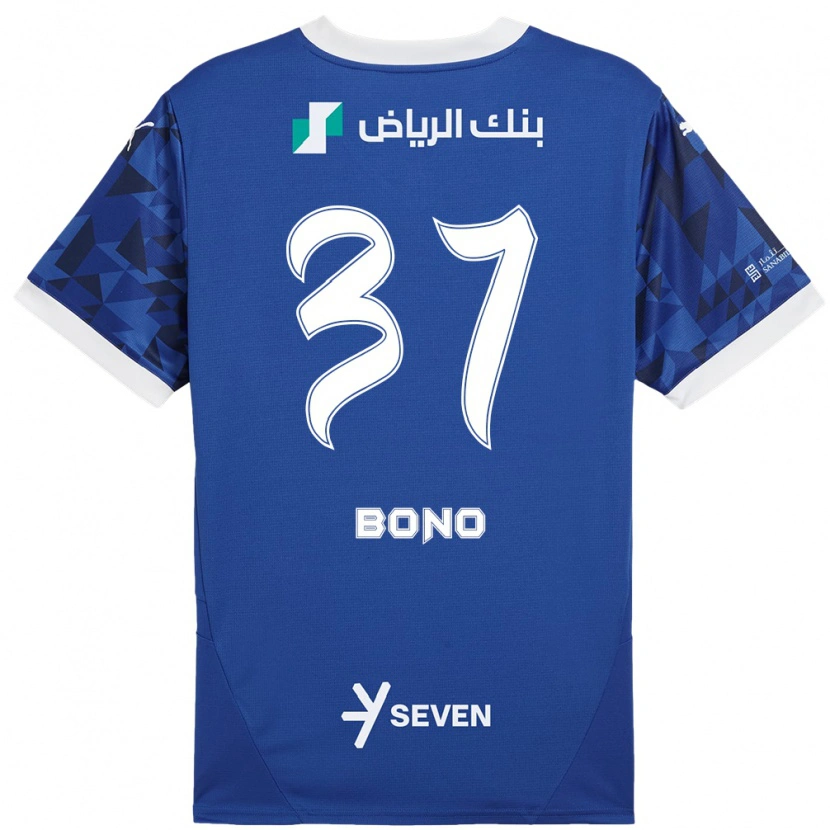 Danxen Mujer Camiseta Bono #37 Azul Oscuro Blanco 1ª Equipación 2024/25 La Camisa México