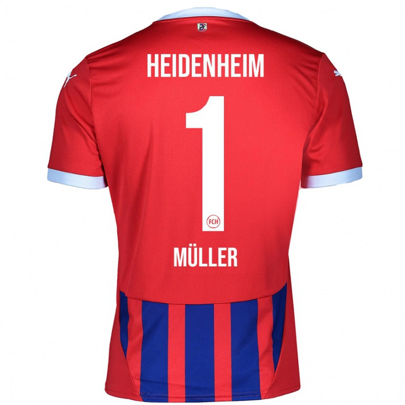 Danxen Mujer Camiseta Kevin Müller #1 Rojo Azul 1ª Equipación 2024/25 La Camisa México