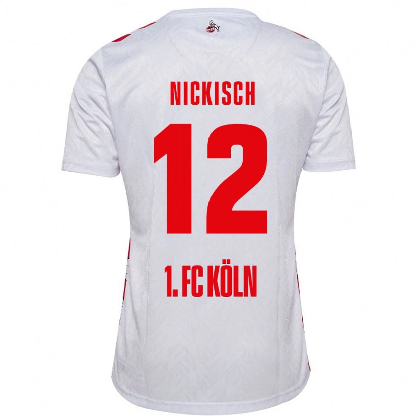 Danxen Mujer Camiseta Jonas Nickisch #12 Blanco Rojo 1ª Equipación 2024/25 La Camisa México