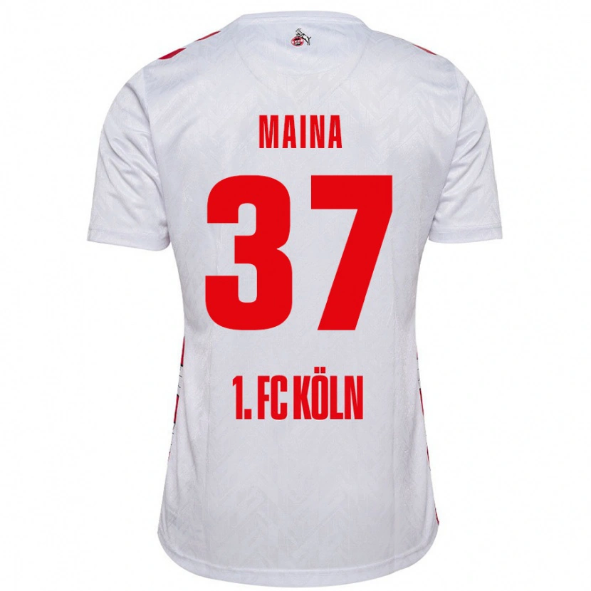 Danxen Mujer Camiseta Linton Maina #37 Blanco Rojo 1ª Equipación 2024/25 La Camisa México