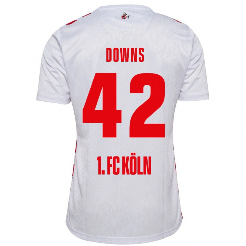 Danxen Mujer Camiseta Damion Downs #42 Blanco Rojo 1ª Equipación 2024/25 La Camisa México
