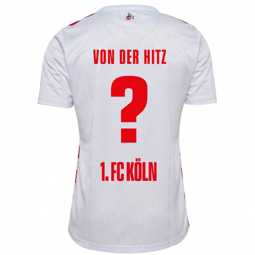 Danxen Mujer Camiseta Justin Von Der Hitz #0 Blanco Rojo 1ª Equipación 2024/25 La Camisa México