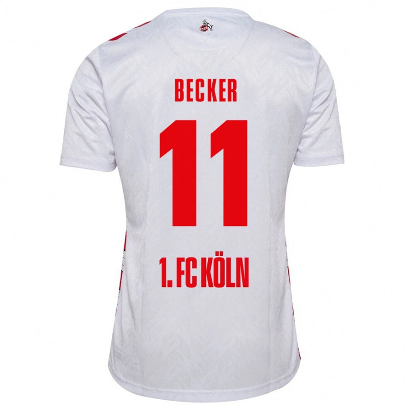 Danxen Mujer Camiseta Marlon Becker #11 Blanco Rojo 1ª Equipación 2024/25 La Camisa México