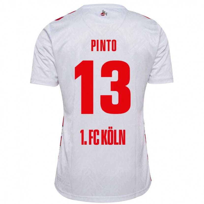 Danxen Mujer Camiseta João Pinto #13 Blanco Rojo 1ª Equipación 2024/25 La Camisa México