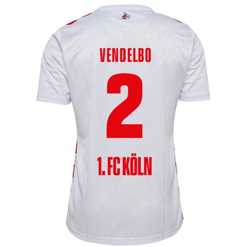 Danxen Mujer Camiseta Sofie Vendelbo #2 Blanco Rojo 1ª Equipación 2024/25 La Camisa México